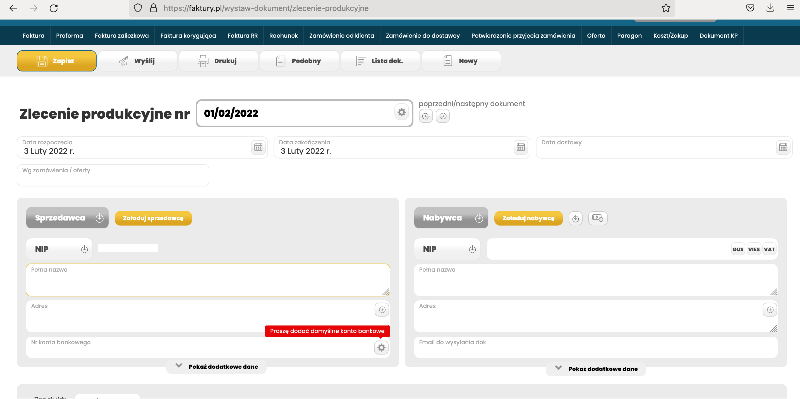 Zlecenie produkcyjne  